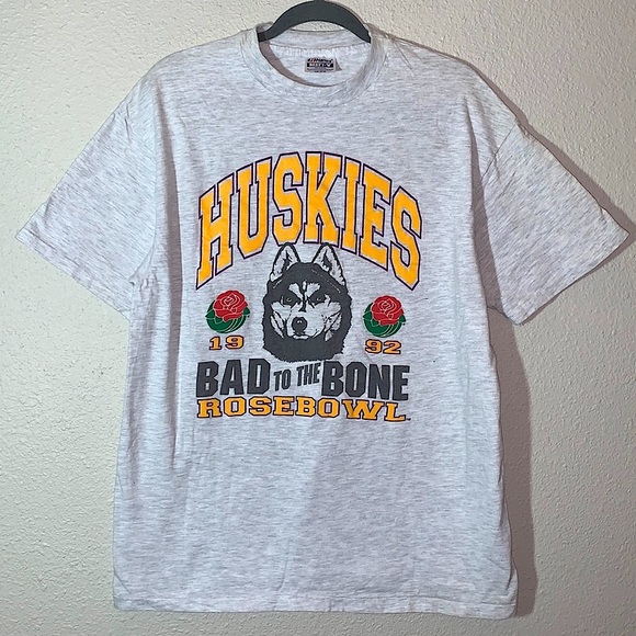 Vintage Hanes Beefy Other - Vintage Hanes Beefy Husky’s 1992 ROSE BOWL T-Shirt SZ L NATIONAL CHAMPIONSHIP